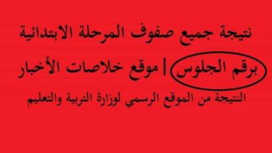 نتيجة الابتدائية